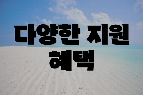 다양한 지원 혜택