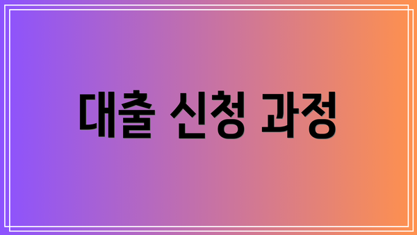 대출 신청 과정