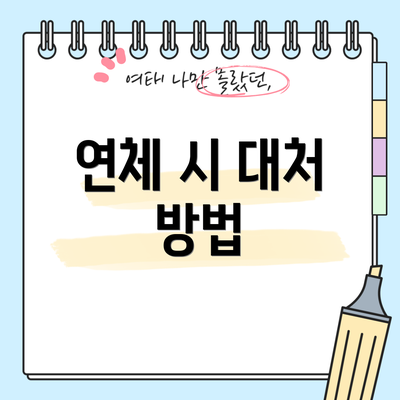 연체 시 대처 방법
