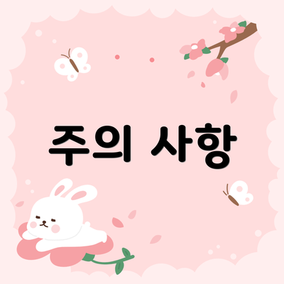 주의 사항