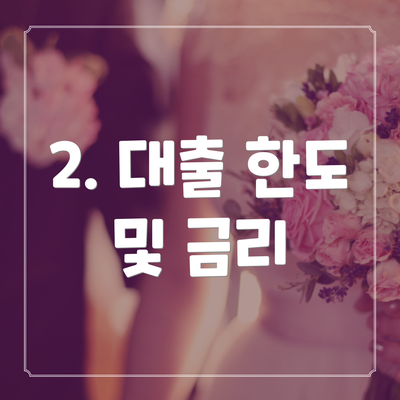 2. 대출 한도 및 금리