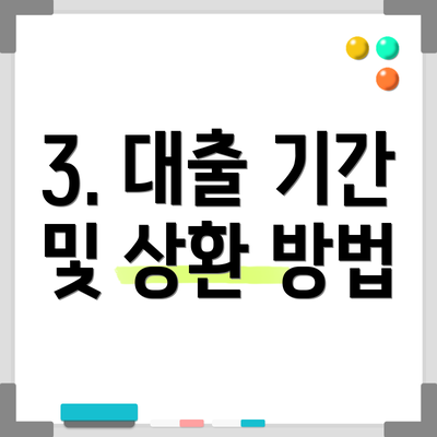 3. 대출 기간 및 상환 방법