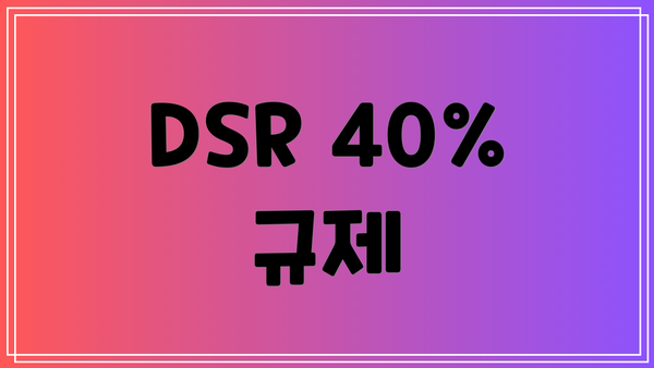 DSR 40% 규제