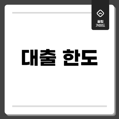 대출 한도