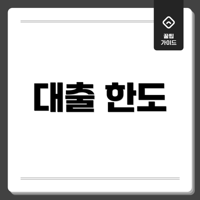 대출 한도