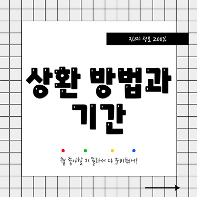 상환 방법과 기간