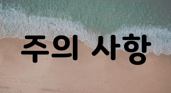 주의 사항