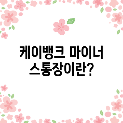 케이뱅크 마이너스통장이란?