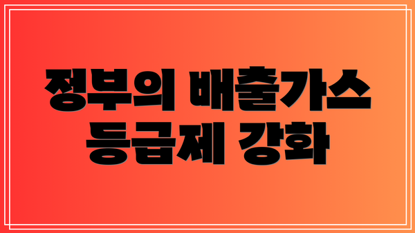 정부의 배출가스 등급제 강화