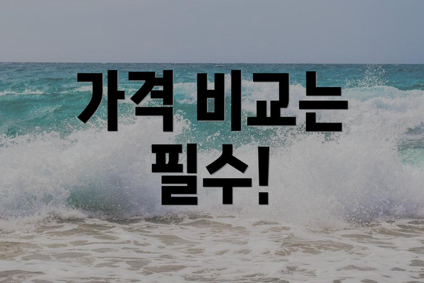 가격 비교는 필수!