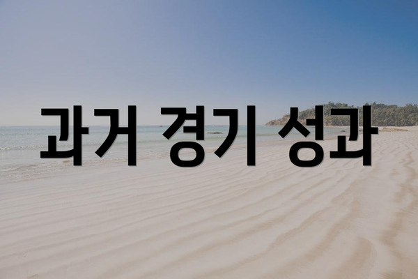 과거 경기 성과