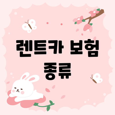 렌트카 보험 종류