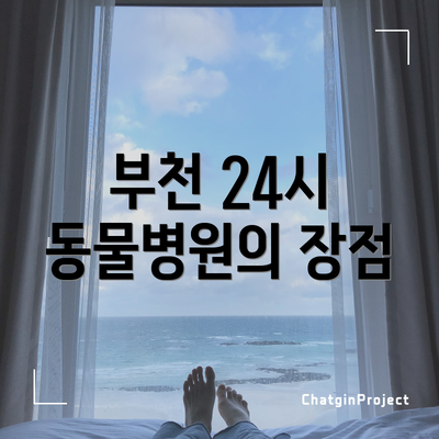 부천 24시 동물병원의 장점