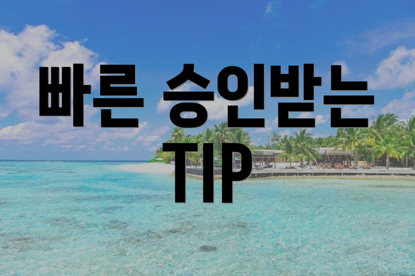 빠른 승인받는 TIP