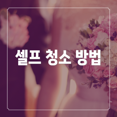 셀프 청소 방법