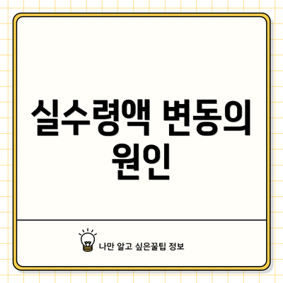 실수령액 변동의 원인