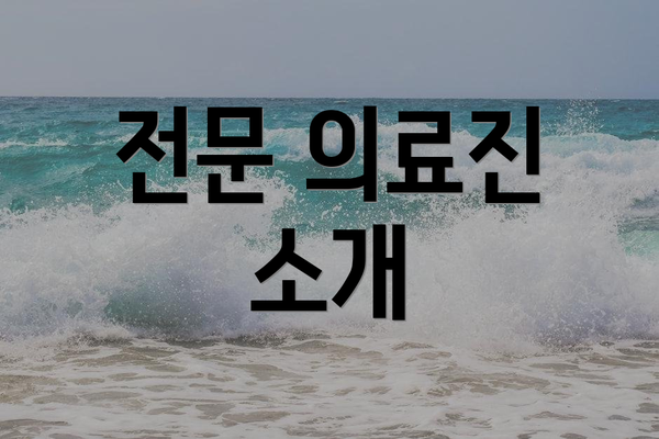 전문 의료진 소개