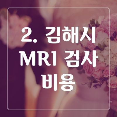2. 김해시 MRI 검사 비용