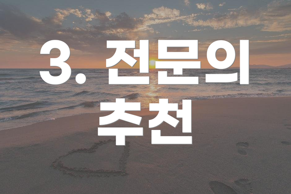 3. 전문의 추천