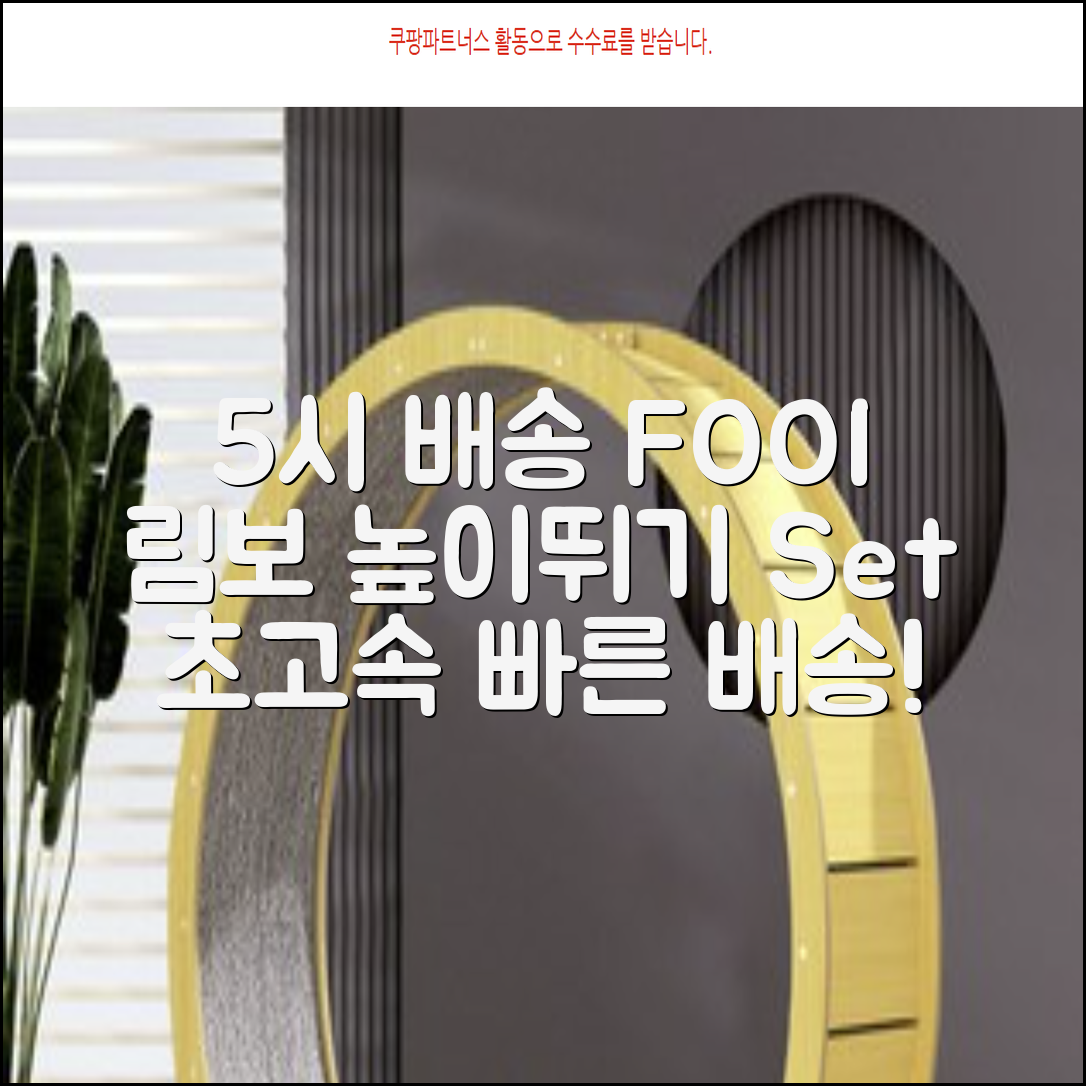 5시건 당일배송 FOOI 휴대용 자유조절 림보 허들 높이뛰기 세트 2종 빠른배송, 1개 추천 리뷰
