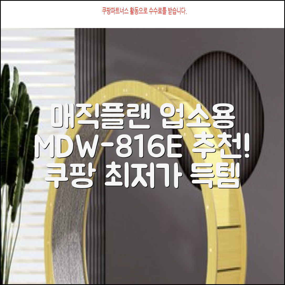[매직플랜] 업소용 식기세척기 MDW-816E 추천 리뷰