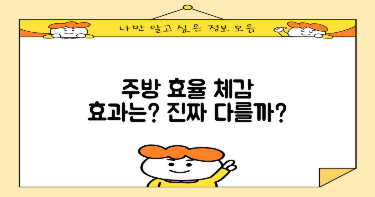 주방 효율, 체감 효과는?