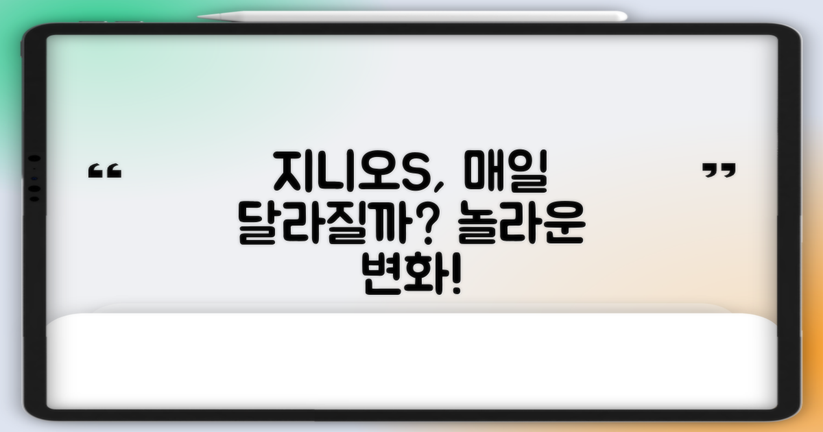지니오S, 매일 아침 달라질까?