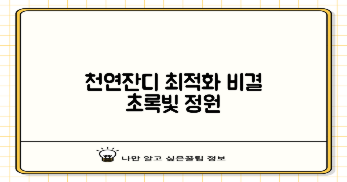 천연잔디 최적화 비결