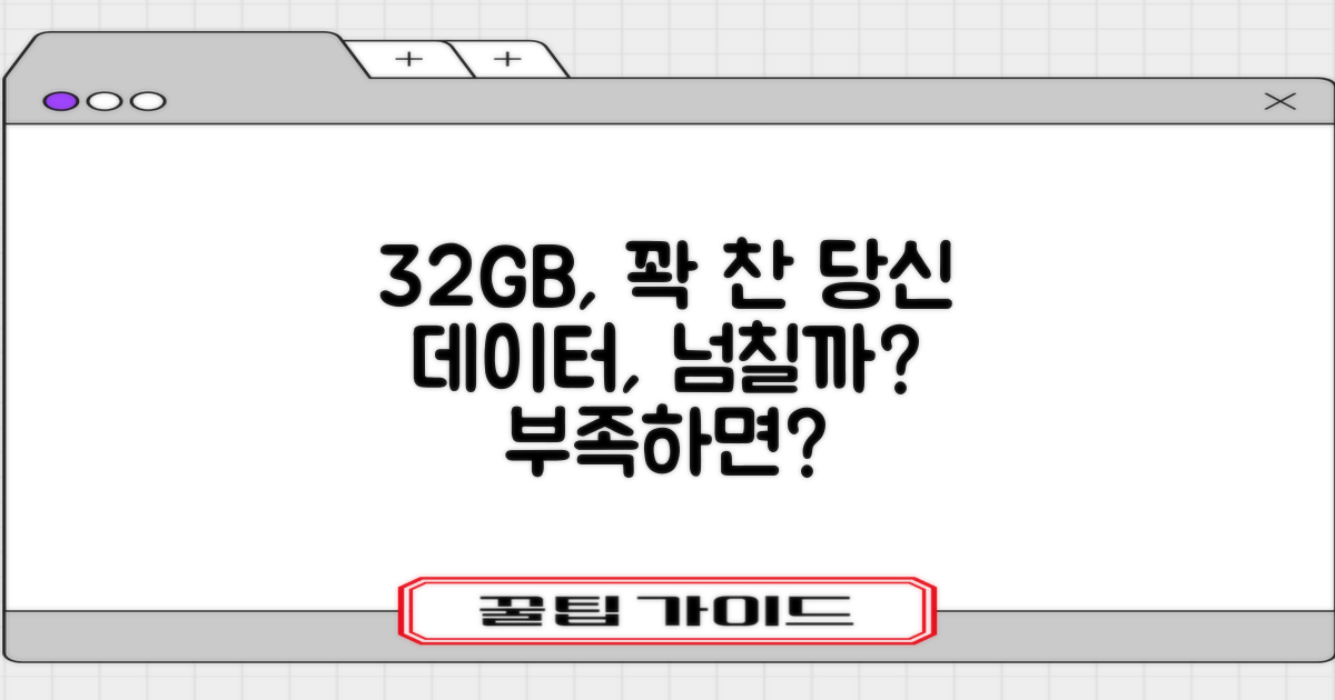 32GB 메모리카드, 충분할까요?