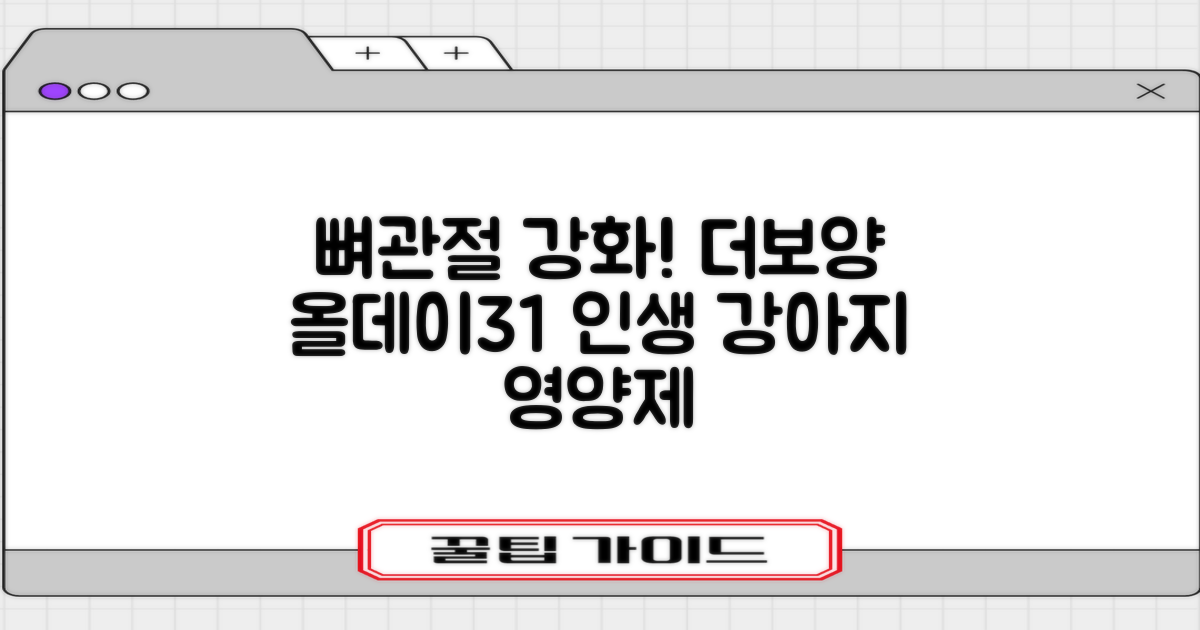 더보양 올데이31 강아지 영양제, 160정, 뼈/관절강화, 2세트 추천 리뷰
